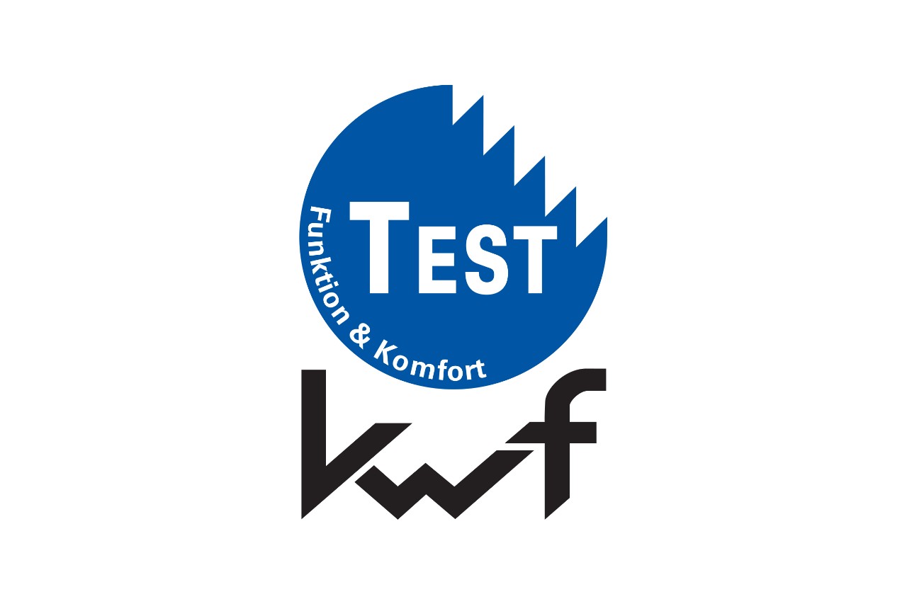 Okrugli plavi logotip za KWF-Test