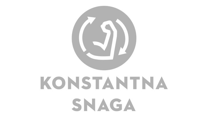 Ikona sa savijenom rukom i dve strelice u smeru kretanja kazaljki na satu, ispod nje je natpis „Konstantna snaga“